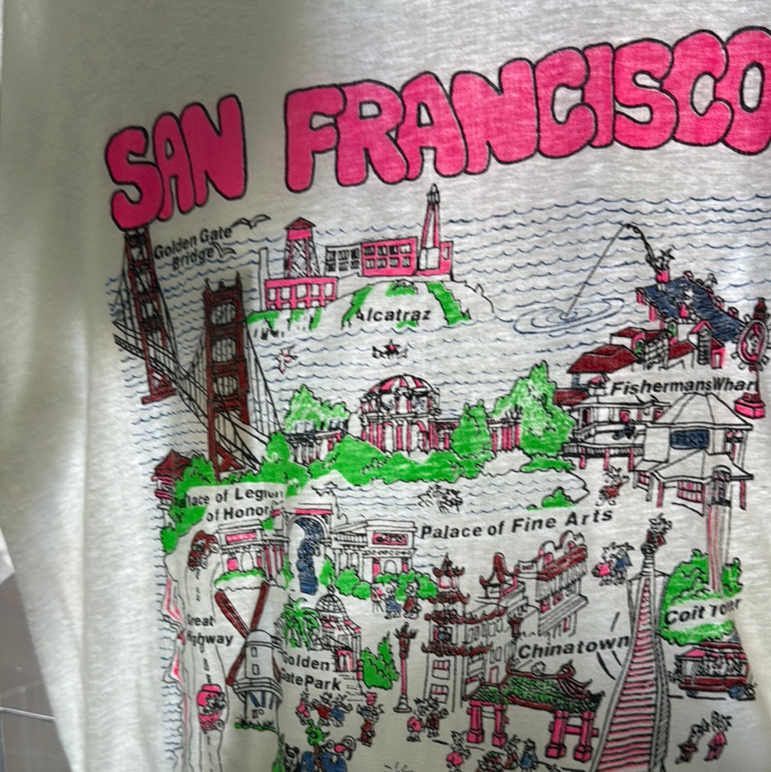T-shirt vintage avec carte de San Francisco