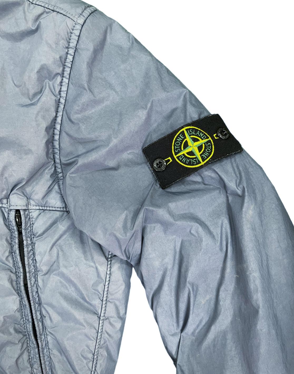 Veste en tissu froissé teint en pièce Stone Island