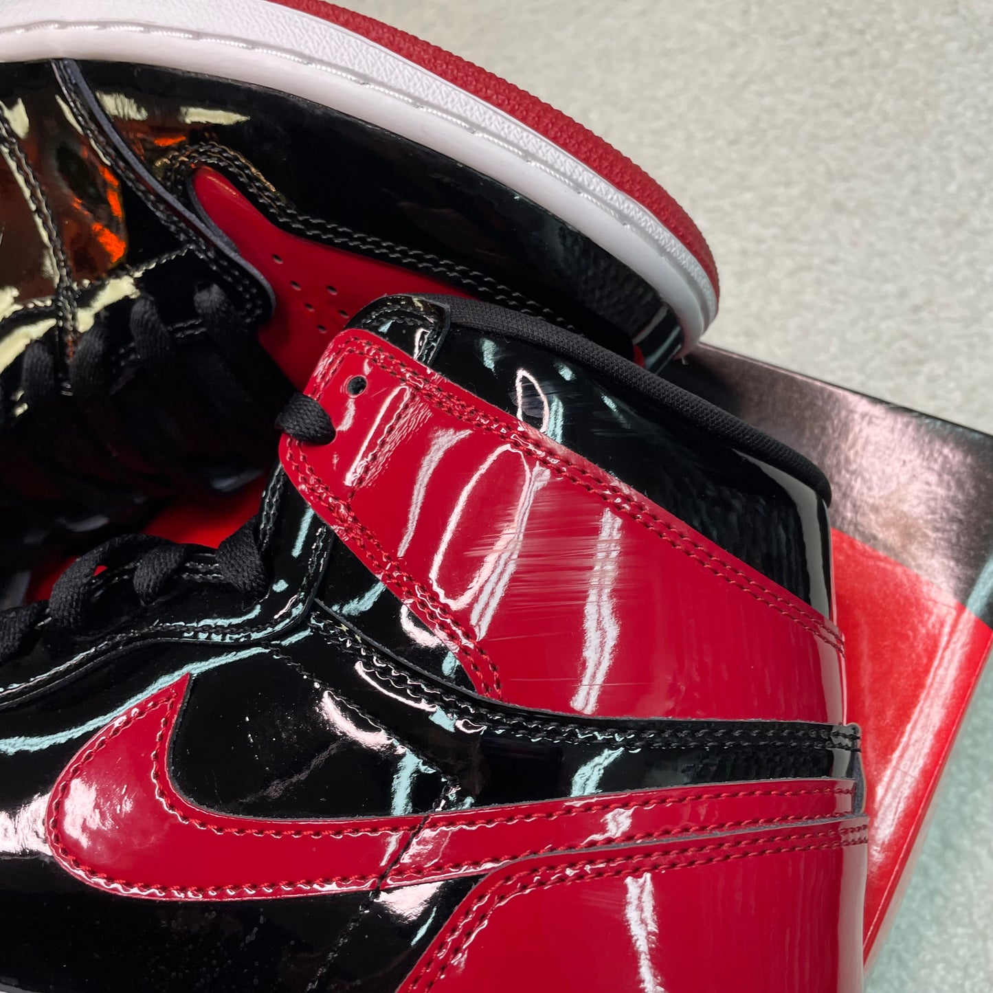 Jordan 1 High Retro ‘Patent Leather’ (WORN)