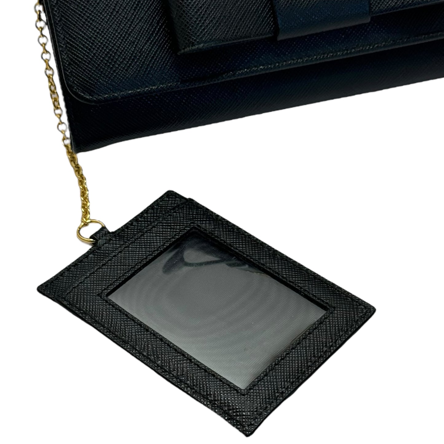 Prada Saffiano Leather Bow Continental Wallet