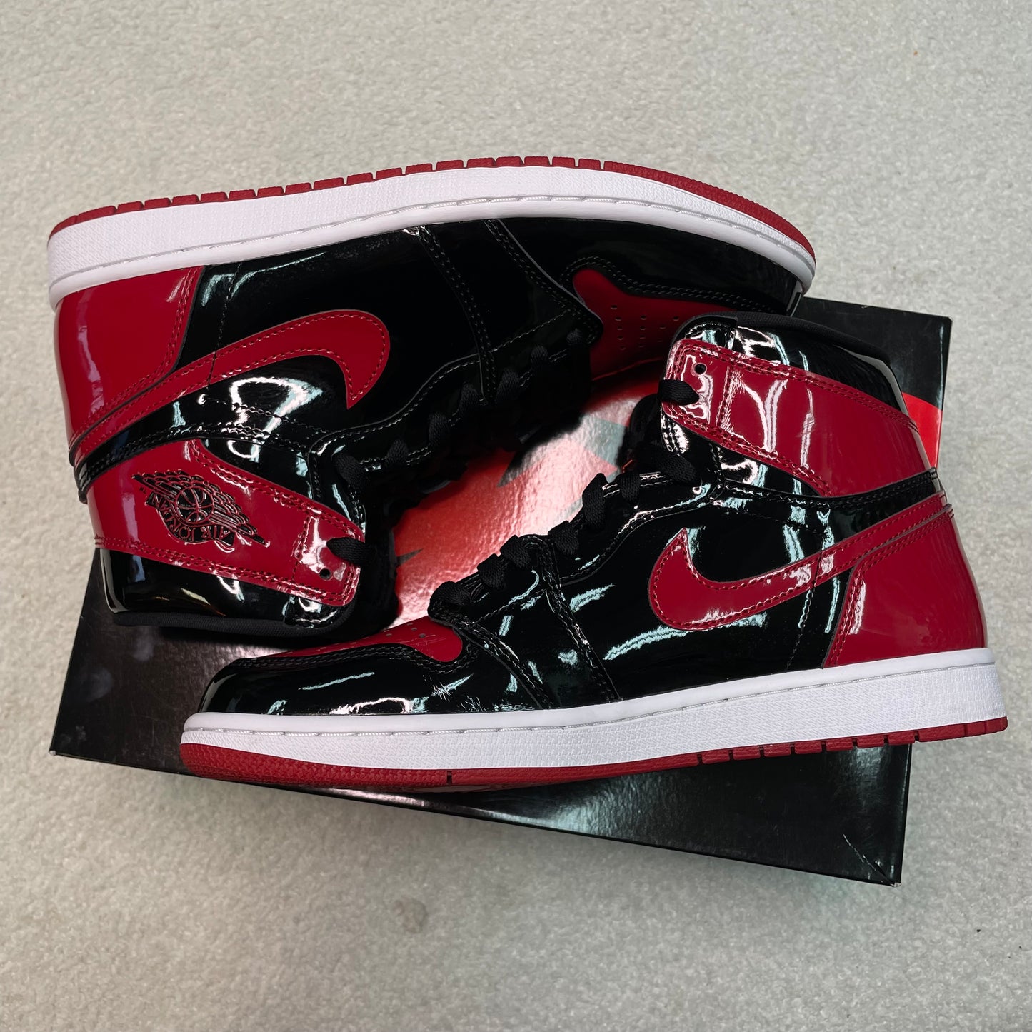 Jordan 1 High Retro ‘Patent Leather’ (WORN)