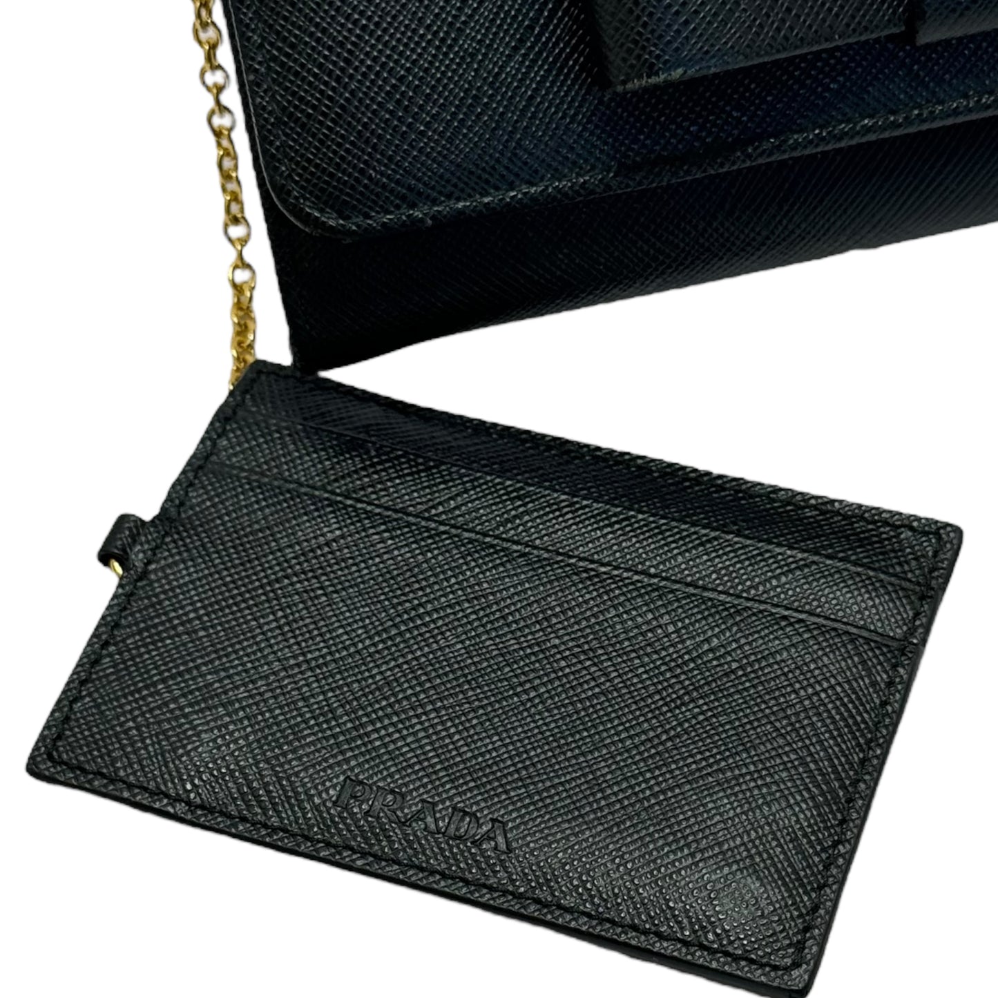 Prada Saffiano Leather Bow Continental Wallet