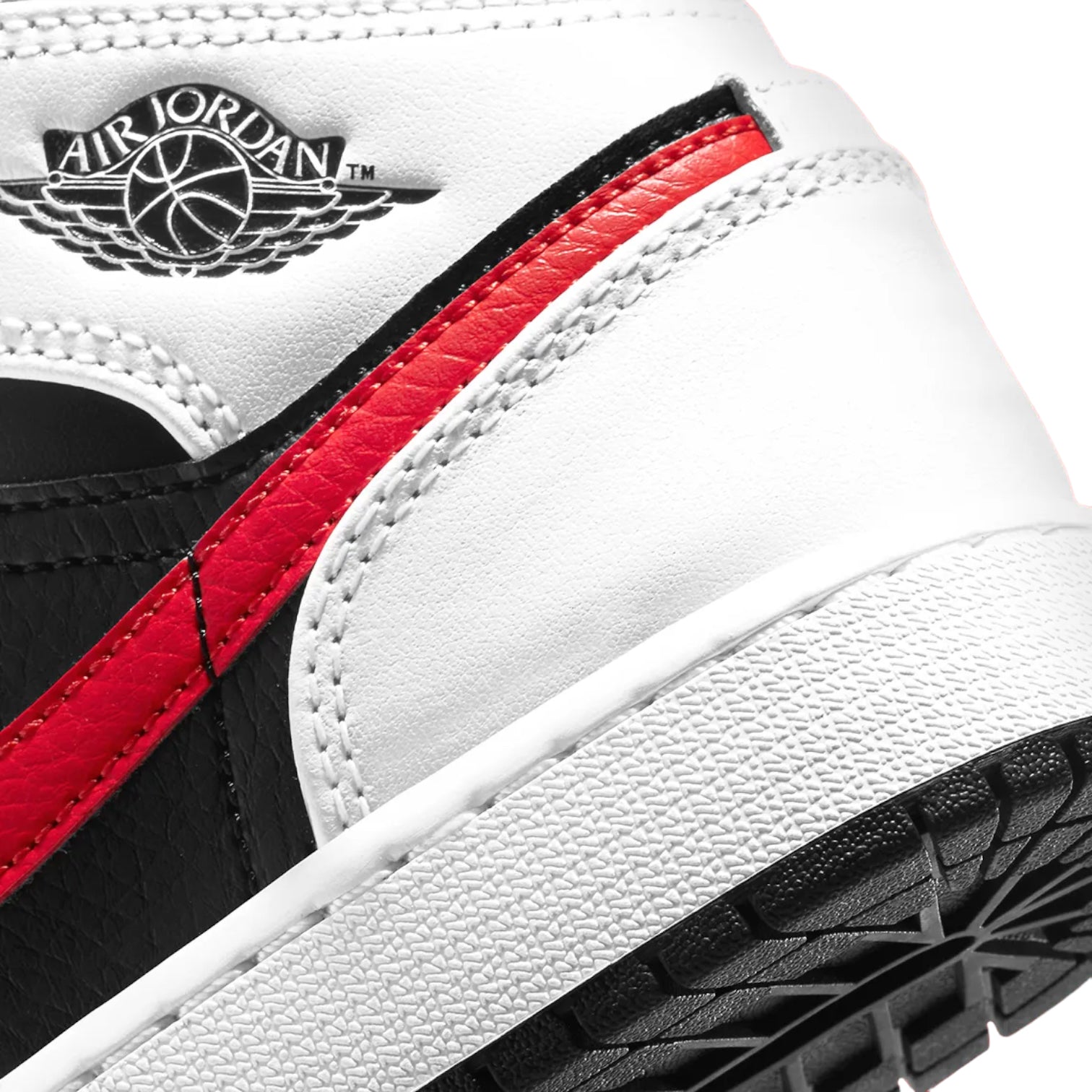 Jordan 1 Mid Black Chile Red White Rags N Racks