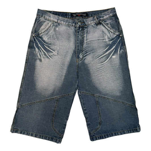 Short en jean avec logo GTO