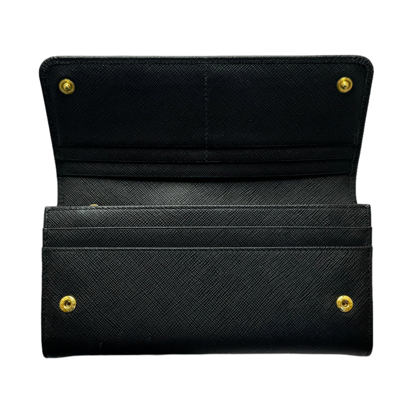 Prada Saffiano Leather Bow Continental Wallet