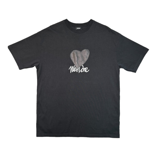 We11done Black Heart Patch Logo T-Shirt