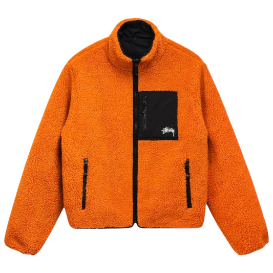 Stussy 8Ball Fleece Orange Jacket