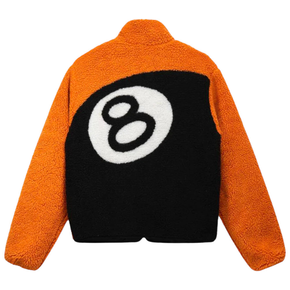 Stussy 8Ball Fleece Orange Jacket