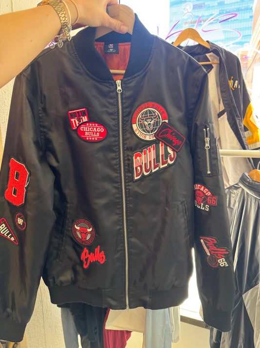 NBA Bulls Satin Bomber Jacket