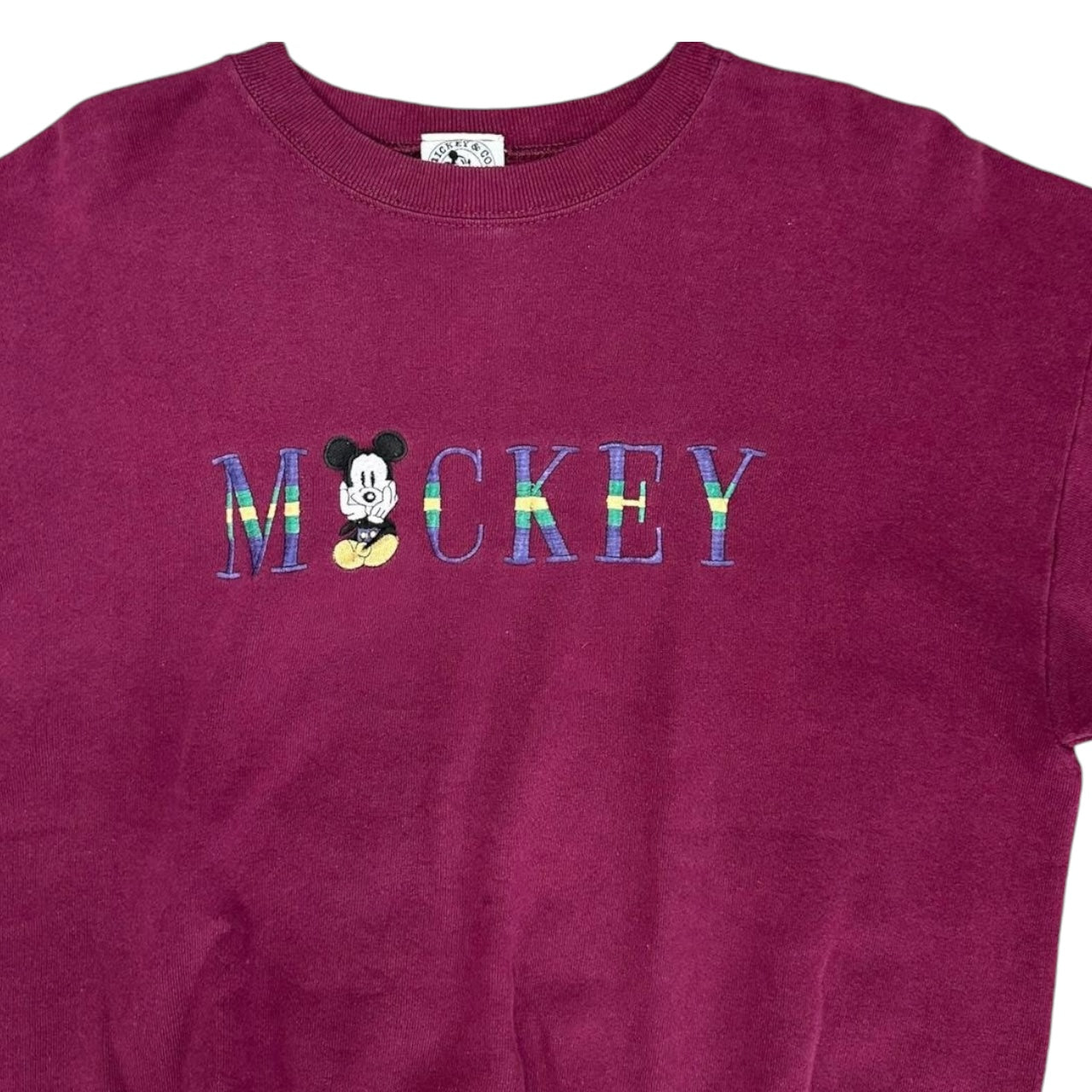 Vintage Embroidered Mickey Mouse Crewneck